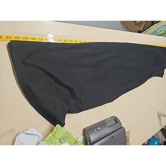 Vintage 90s Maxi Dress Black White Elephant Print Size Large Maxi Lagenlook - Picture 7 of 7